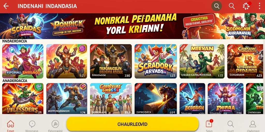 Tampilan awal permainan yang memukau dan penuh warna.